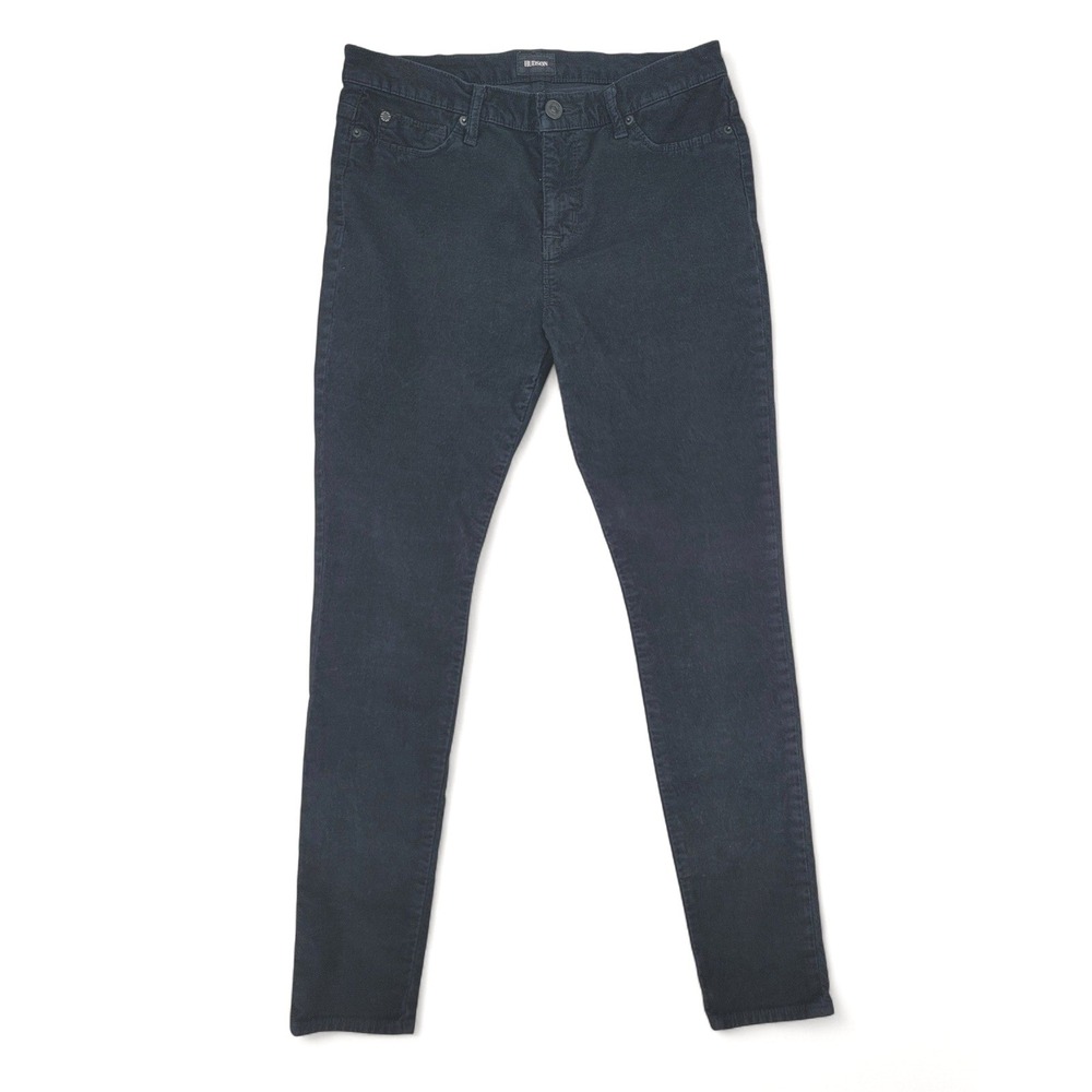 Hudson Skinny Corduroy Jeans 29 Black Stretch Low Rise‎ Slim Y2K Minimalist